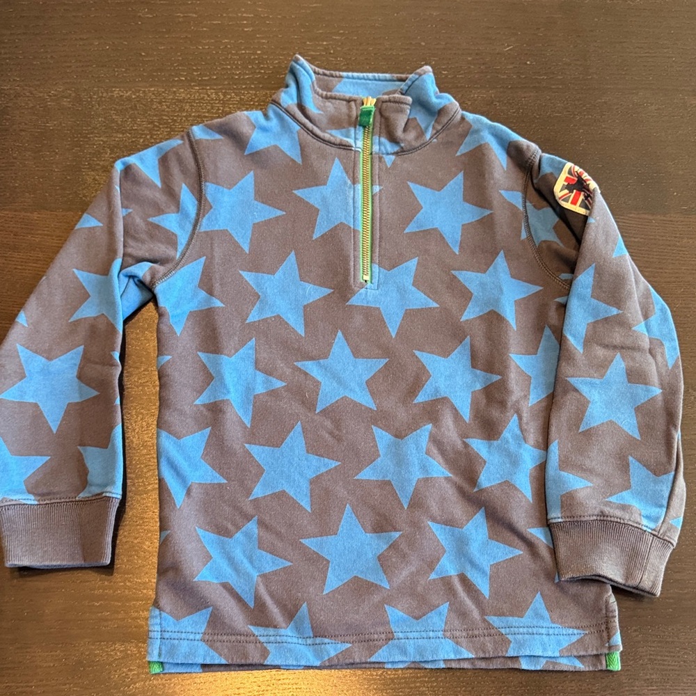 Boden Gray and Blue Star Sweatshirt